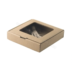 Pudełko z okienkiem 100x100x20 mm 500 szt. gładkie kraft zamknięte
