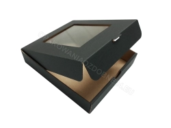 Pudełko z okienkiem 100x100x20 mm czarne 25 szt.