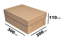 Pudełko 300x200x110 mm gładkie kraft