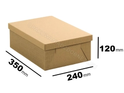 Pudełko 350x240x120 mm karbowane kraft