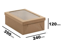 Pudełko 350x240x120 mm karbowane kraft 100 szt.