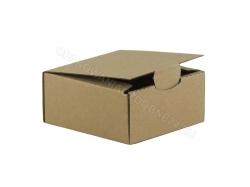 Małe pudełko 110x110x50 mm gładkie kraft - lekko otwarte