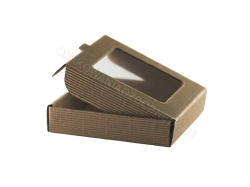 Pudełko z okienkiem 100x100x20 mm karbowane 1200 szt.