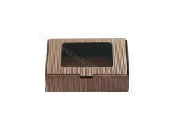 Pudełko z okienkiem 100x100x20 mm karbowane 1200 szt. widok z przodu