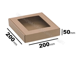 Pudełka z okienkiem 200x200x50 mm do e-commerce 100 szt.