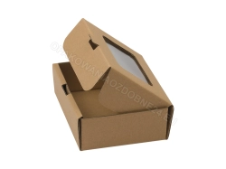 Pudełko 90x75x30 mm fasonowe z okienkiem