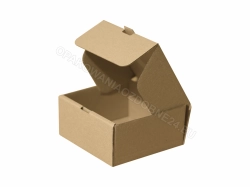 Pudełko fasonowe 100x100x100 mm gładkie kraft otwarte