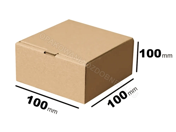 Pudełko 100x100x100 mm gładkie kraft