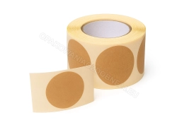 Etykiety termotransferowe okragłe eko kraft 30x30 mm rolka 500 szt. 