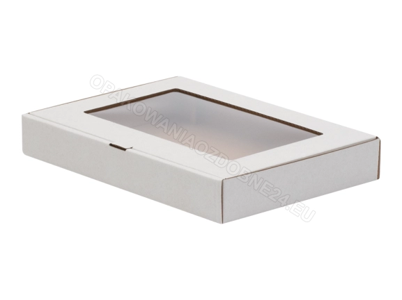 Pudełko 200x140x30 mm białe z okienkiem