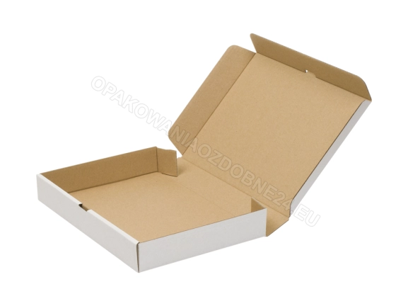 Małe pudełko 120x100x13 mm 25 szt. białe gładkie - otwarte
