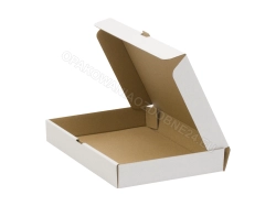 Pudełka kartonowe białe 200x140x30 mm składane - otwarte