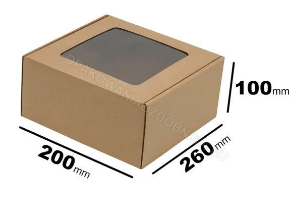 Pudełko z okienkiem 200x260x100 mm