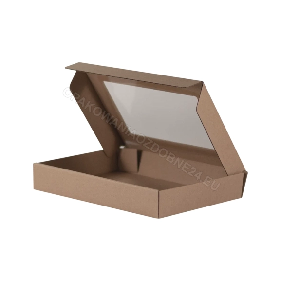 Pudełko 200x140x30 mm eko z folią w okienku