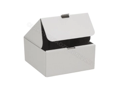 Karton składany 80x80x40 mm biały - lekko otwarty