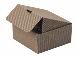 Pudełko fasonowe 100x100x50 mm karbowane eko otwarte