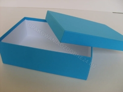 Pudełko ozdobne 150x100x50 mm matowe niebieskie otwarte