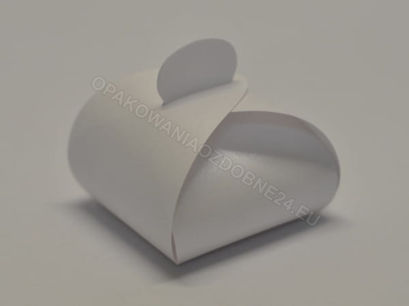 Pudełko 50x50x40 mm perłowe białe podziękowania dla gości