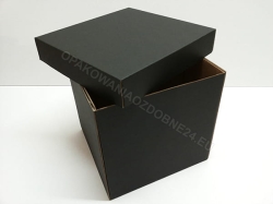 Czarne ozdobne opakowania kartonowe 15x15