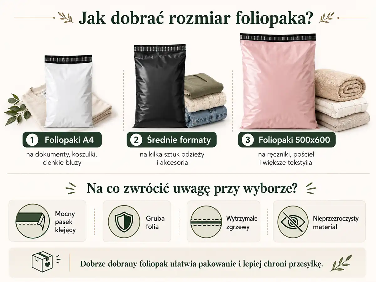Jak dobrać rozmiar foliopaka kurierskiego do rodzaju przesyłki