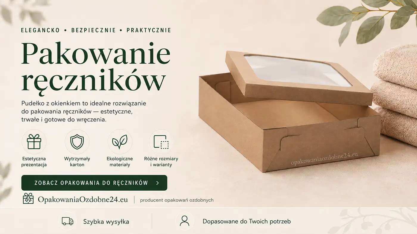 Opakowania kartonowe do pakowania i wysyłki ręczników