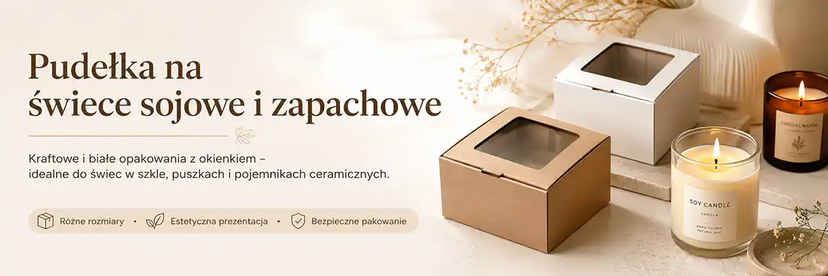 Pudełka na świece sojowe i zapachowe z okienkiem