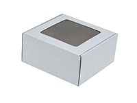 Pudełko z okienkiem białe 200x200x100 mm