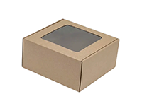 Pudełko z okienkiem kraft 200x200x100 mm