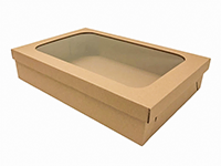 Pudełko z okienkiem 350x240x70 mm, gładkie kraft