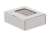 Pudełko białe z okienkiem 90x75x30 mm