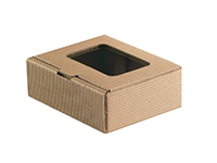 Pudełko karbowane z okienkiem 90x75x30 mm