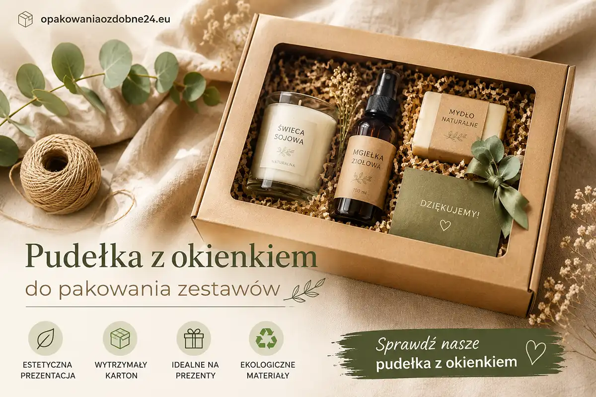 Pudełka z okienkiem do pakowania zestawów